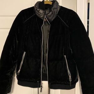 Andrew Marc bomber style velour